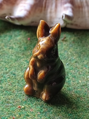 Tiger eye carved gemstone - tiger,