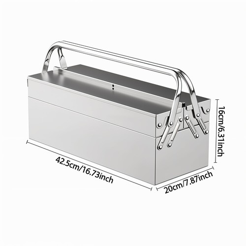 Metal folding tool box - tool,