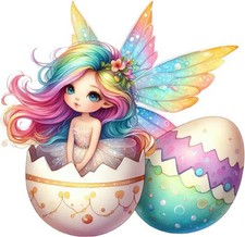 Watercolour Easter Fairy Wall Art Bedroom Laptop Car Vinyl Sticker Decal 6 Sizes