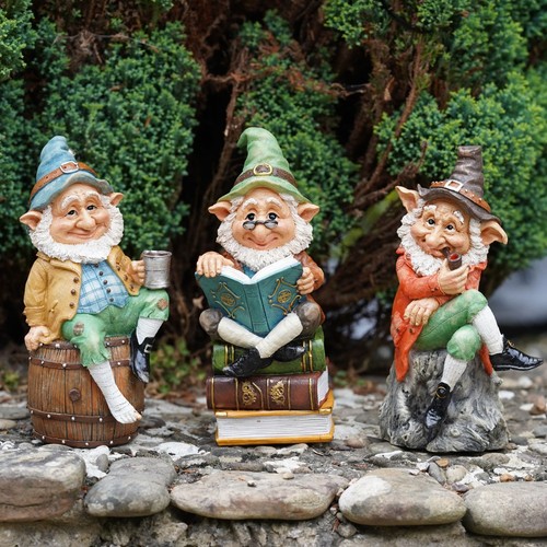 Garden gnomes set resin - set,