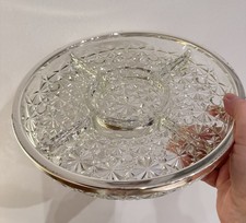 Vintage Cut Glass Round Relish