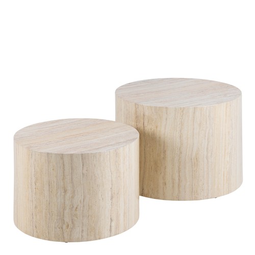 Round coffee table set light - table,