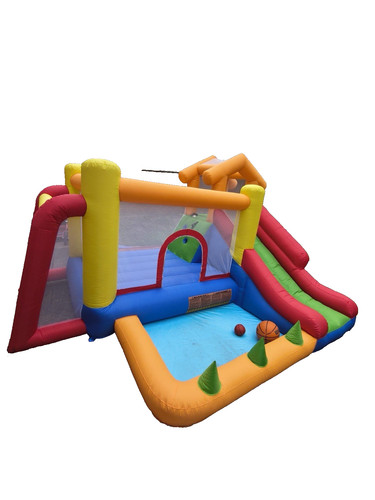 Inflatable bouncy castle with - bouncy,