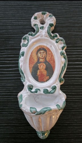 Italian ceramic holy water - italian,