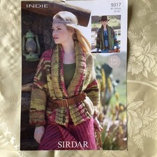 Sirdar Indie knitting pattern 9317. Super Chunky cardigan EASY KNIT. Original