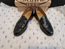 Solevair, NPS Essential, Hi-Shine Penny Loafers, Black, Men's, UK 7, Pre-Owned