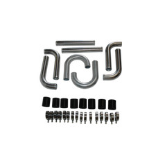 2.5" TURBO INTERCOOLER PIPING KIT FOR CIVIC + BLACK HOSES  Tube