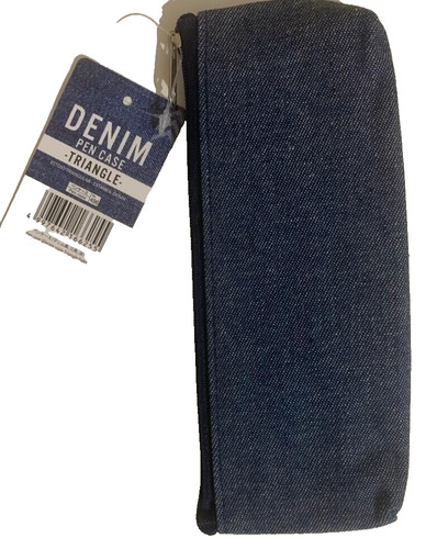 Denim pencil case school - pencil,