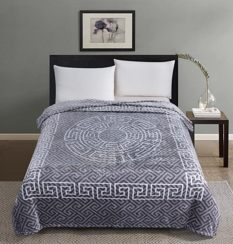 Large geometric faux fur - geometric,