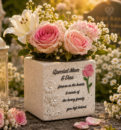Mum dad memorial flower - &,