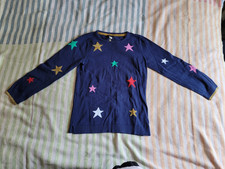 Girls Joules jumper Navy with stars Age 9-10