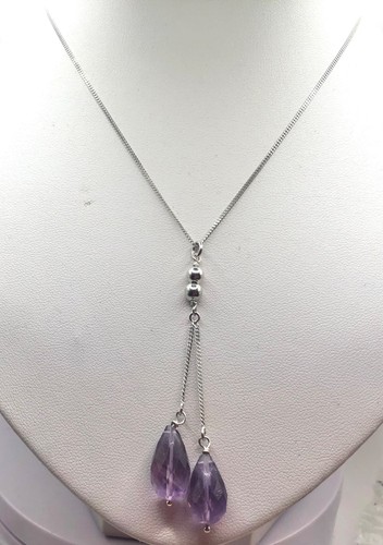Amethyst briolette bead solid