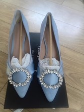 Phase Eight Blue Kitten Heel