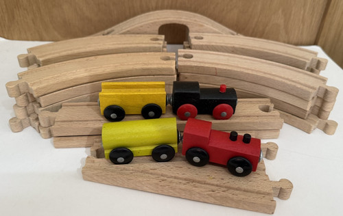 Wooden train set - wooden,
