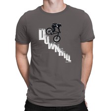 Mens DOWNHILL Mountain Bike  T-Shirt Cycling MTB Biking Birthday Gift Eco