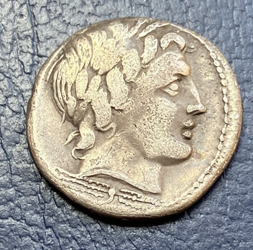 Roman republic silver denarius - silver,