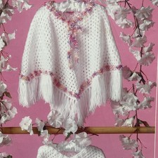 Peter Pan DK / Shimmer Crochet Pattern Children’s Poncho 16-26”