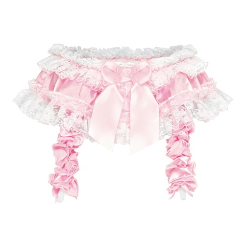 Satini frilly lace sissy - sissy, silky