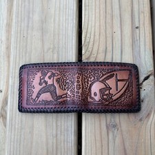 Vintage Leather Wallet Fish