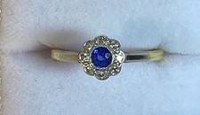 ANTIQUE 18ct GOLD SAPPHIRE &