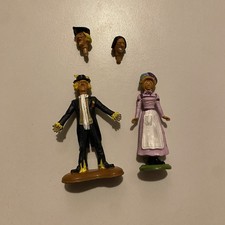 Britains Worzel Gummidge & Aunt Sally Figures 1980 with Three Heads