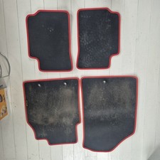 Hyundai i10 2017 Rubber Car Mats Black With Red Trim Car Mats 4 U