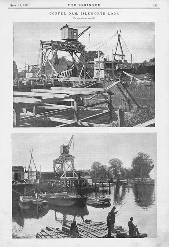 Isleworth lock coffer - coffer, dam