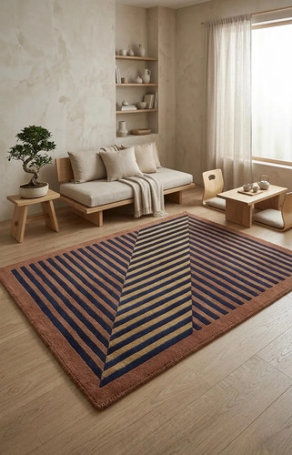 Hand tufted wool - wool, abstract