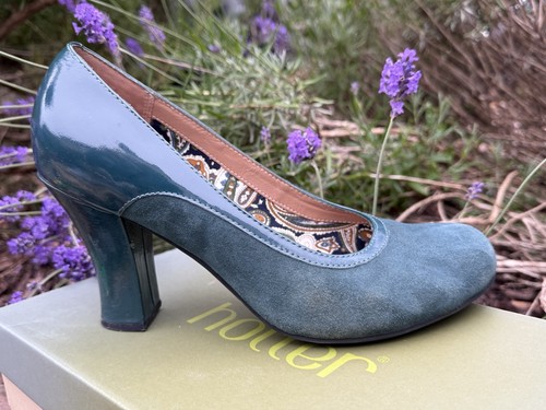 Hotter high heel suede court - heel,