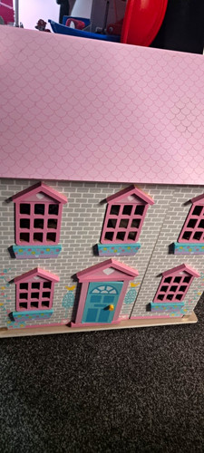 Pink wooden storey - 2-storey, 1:12