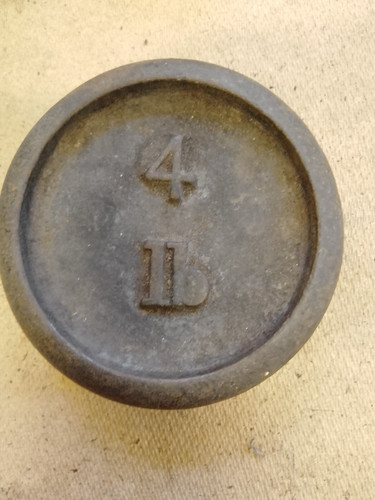 Vintage 4lb cast - cast, iron