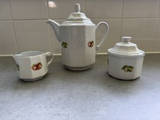 royal norfolk teapot creamer sugar bowl
