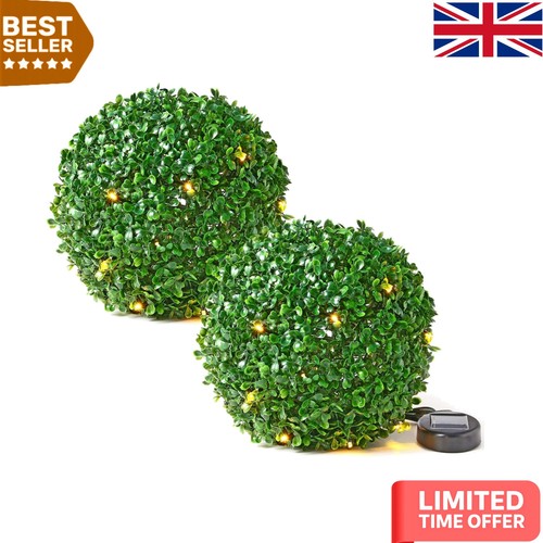 Elegant 28cm solar topiary - 28cm,