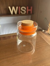 Vintage Pyrex JAJ Glass Storage Jar Orange Lid HTF Kitchenalia Kitchen Display