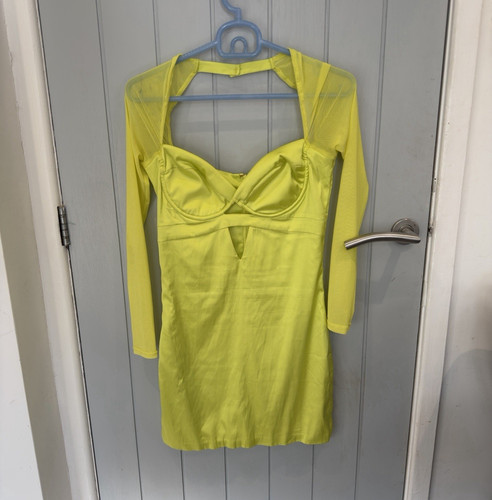 Polly yellow bodycon mini - oh,