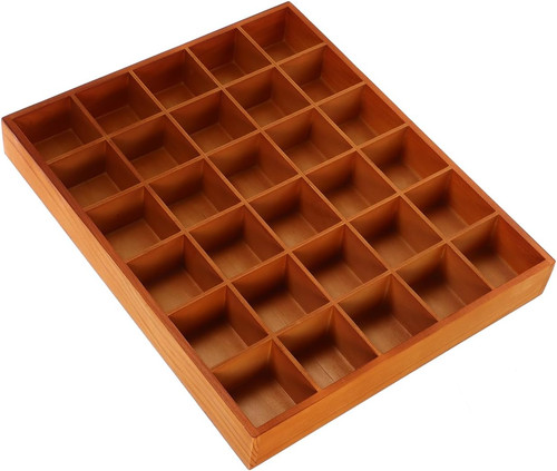 Wooden sorting tray organizer - wooden,