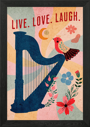 Live love laugh framed wall - laugh,