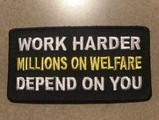 Motorcycle Patch - WORK HARDER