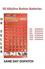 50x All SizesT&E Watch Battery Alkaline long life Batteries Button Coin Fob lr44