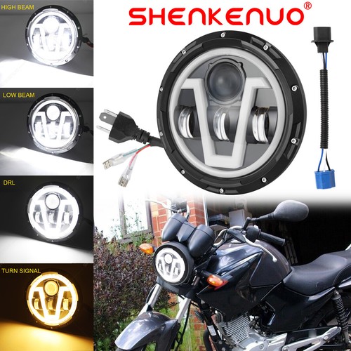 1pc white headlight lamp - lamp, 7"
