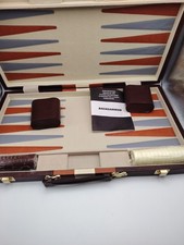 18inch Backgammon Set Travel Board Games Premium Leather Case for Adults Kids