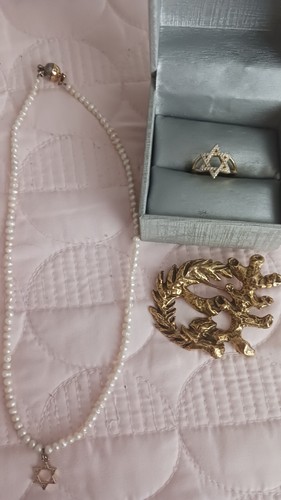 Lot hebrew brooch - 3, ~brooch