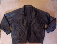 Mens Black Leather Jacket Size