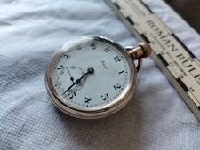 Lovely Antique Rolled Gold Federal Pocket Watch In English Eclipse Case 