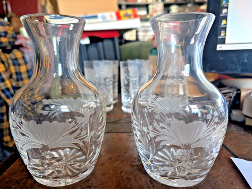 Rare pair vintage water wine - pair,