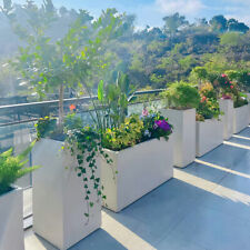 Metal Planter Plant Trough Garden Outdoor Galvanized Steel Rectangular Indoor