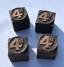 4 Antique Copper Plate On Wood