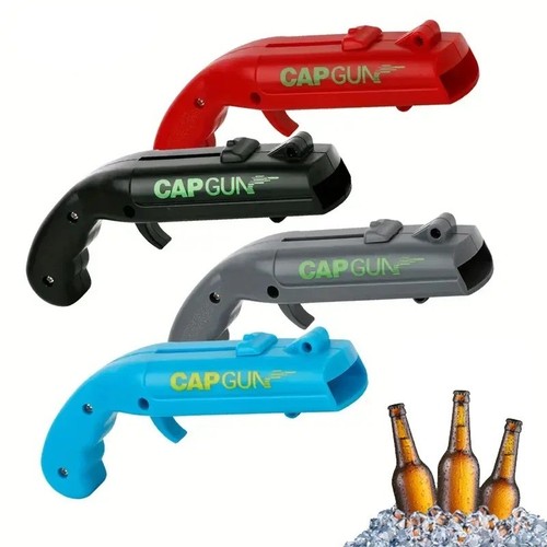 Creative cap gun bottle - bottle, opener