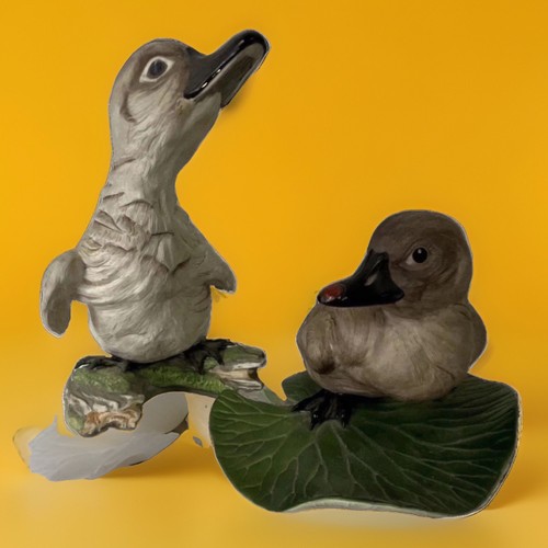 Pair hand painted - pair, boehm