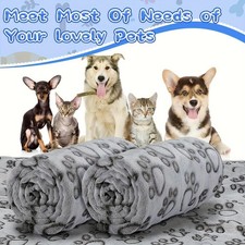 Soft Fluffy Pet Blanket Warm Cute Cartoon Mat for Cats Dogs Puppy Comfort